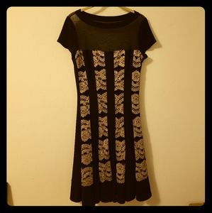 Black dress with lace detailing